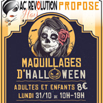 Affiches pour le maquillage Halloween de AC Revolution Hair