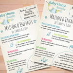 Flyers pour Baby Home Bassilly, accueillante d'enfants à Bassilly